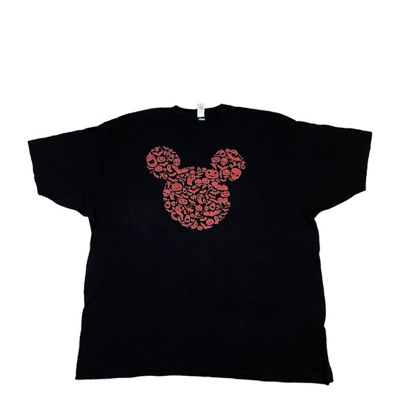 Disney Tultex Halloween‎ Men's Black Short Sleeve Round Neck  T-Shirt Size 2XL - Picture 2 of 9